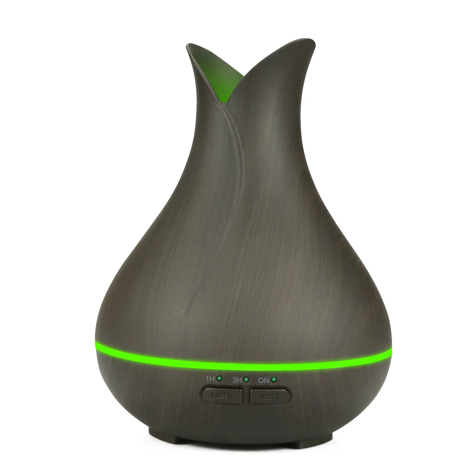 Amazon Hot Sales Ultrasonic Wood Grain 150ml Oil Aroma Humidifier Diffuser Nightlights for Home