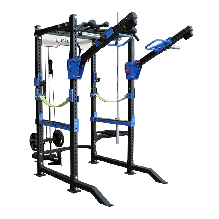 

New design professional squat rack power cage multifunction body building gym equipment factory price, Can be customized