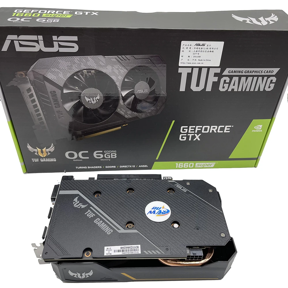 

Rumax AUSU In Stock TUF GTX 1660S 6G Gaming Graphics Card with GDDR5 6G for ASUS