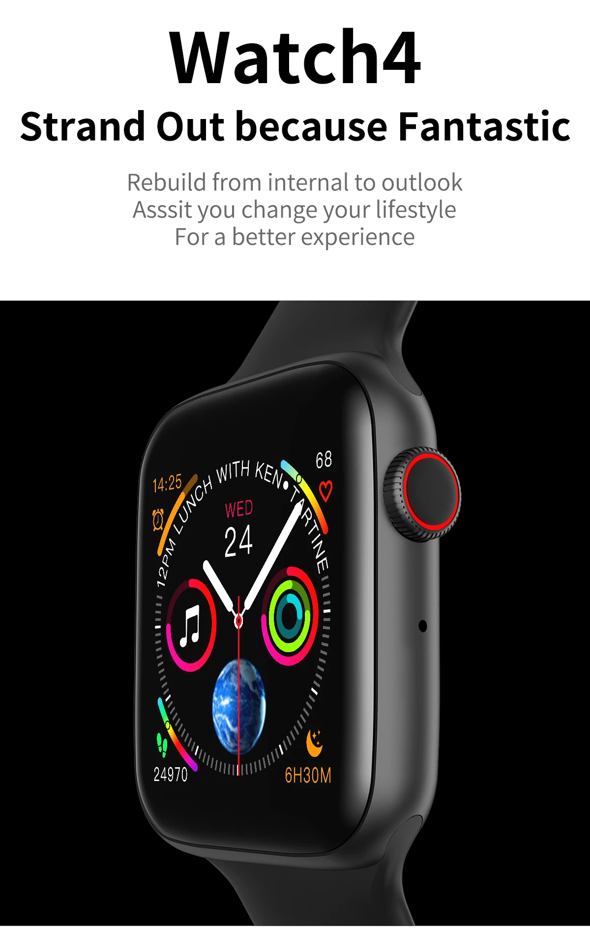 Call Wrist Smart Watch W34 Ecg Heart Rate Monitor Pk B57 P68 P70 Smart