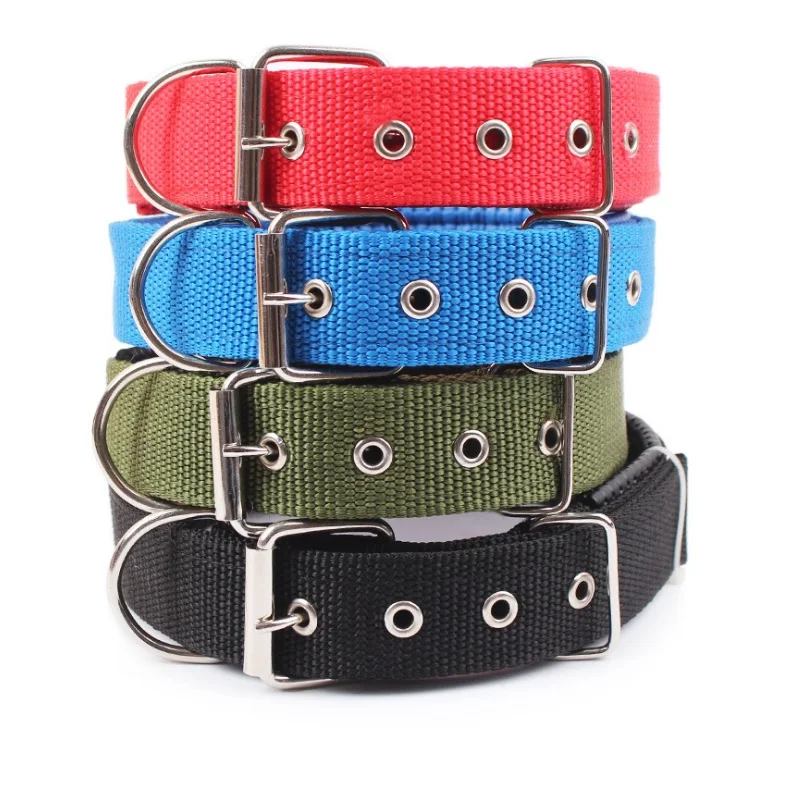 

Adjustable Nylon Strap Dog Collar For Small Large Dogs Puppy Pet Accessories Leather Collar For Dogs Golden Retriever Husky Neck