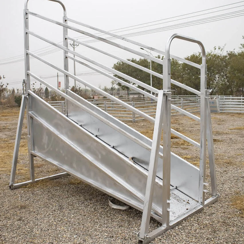 Easy Fixed Heavy Duty Galvanized Mobile Cattle Loading Ramps For Sale