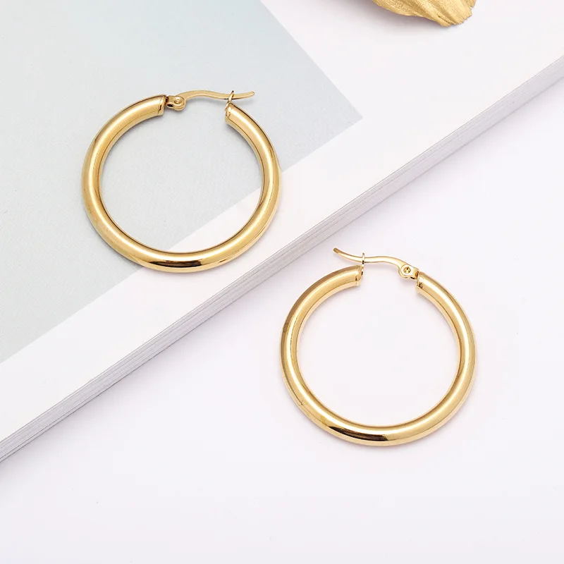 

ES1072 New Arrival Earring hooks Stainless steel gold ladies earring