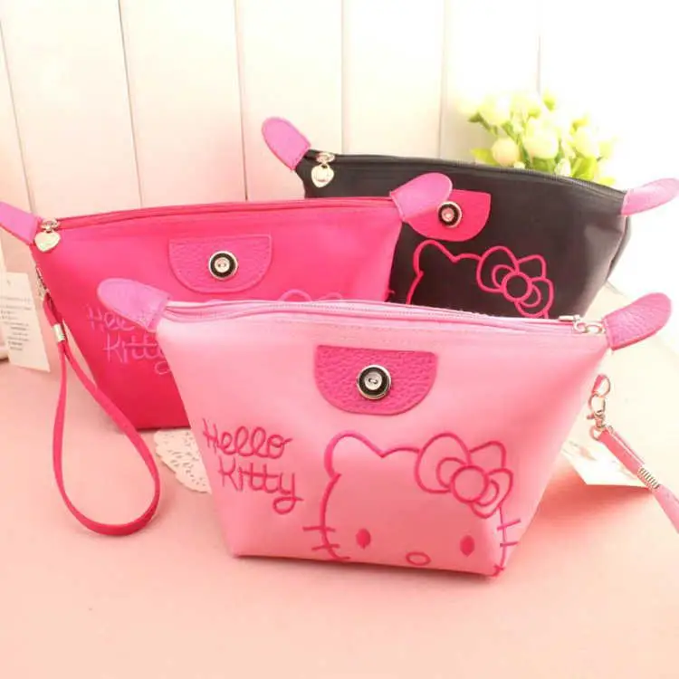 

Hot Sale Hallo Ketty Cartoon Makeup Case Purse Large-capacity Waterproof Sanrio Storage Bag Kawaii Cat Make Up Box Cosmetic Bag, 6 colors