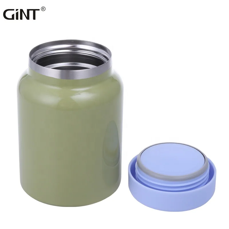 

New Customized food container with lid office school portable Wholesale 304 stainless steel lunch jar Double Wall, Various colors & customized