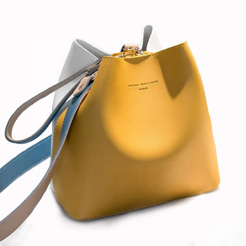 

Women's bucket bag handbag for woman luxury simple single Shoulder Messenger Bag classic contrast color leisure bag