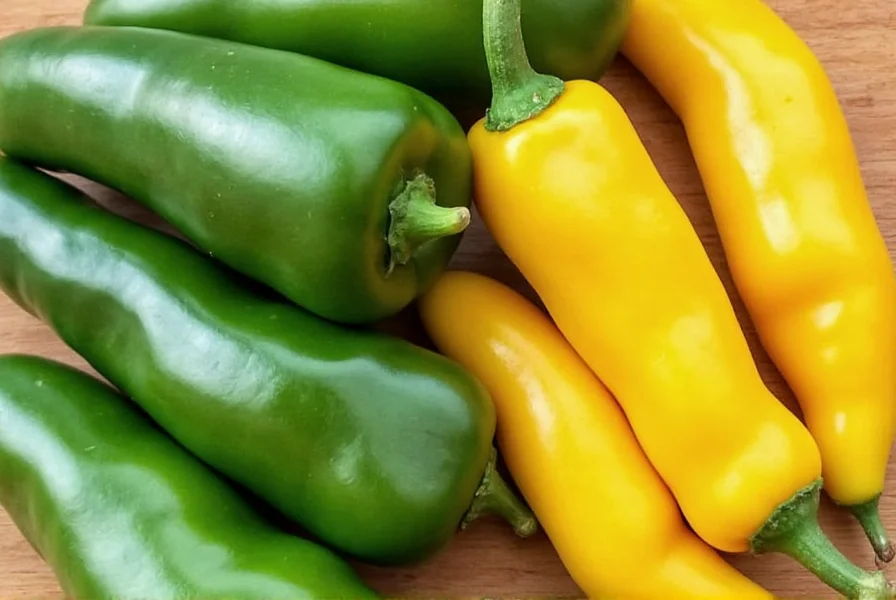 Poblano and Pasilla Peppers Side by Side