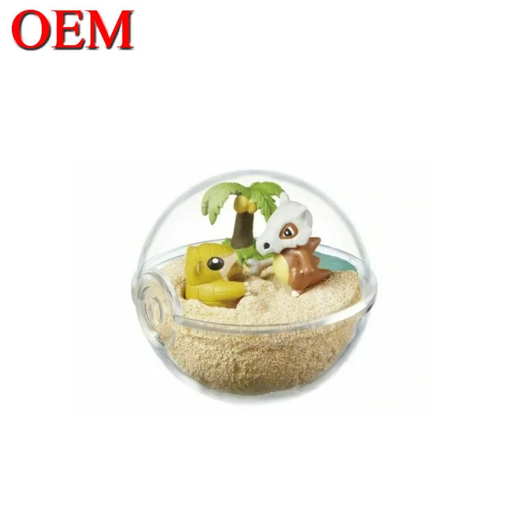 Customized 3d Plastic Cute Mini Cartoon Character Capsule Toys