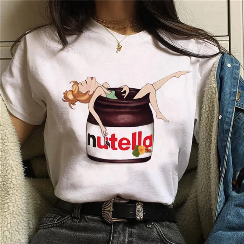 Kawaii Print T Shirt Women 90s Harajuku Ullzang Fashion T-shirt Graphic Cute Cartoon Tshirt Korean Style Top Tees Female