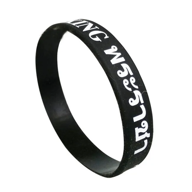 Debossed Colour Filled Silicone Wristband Bracelet Custom Logo