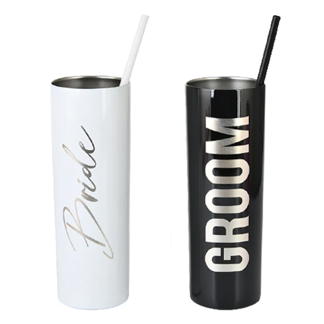 

20oz Slim Tumblers Double Wall Coffee Mug Insulated White Water Cups Wine Tumbler US Warehouse Sublimation Stainless Steel Mugs, Customized color