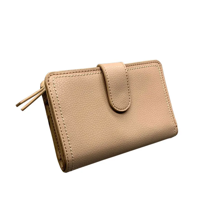 

Wholesale vintage short purse rfid blocking wallet custom mens PU leather wallet, Brown