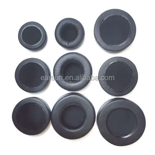 

Free Shipping 100mm Thicker Replacement Leather Ear Cushion Pads for Most Headphones with different sizes., Black