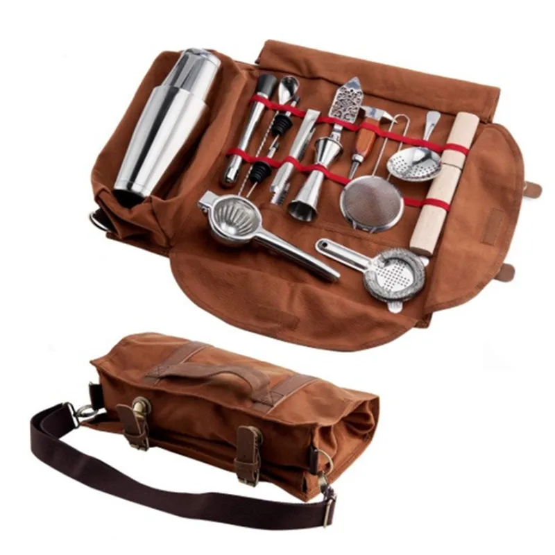 

Bar Bartender Bag Cocktail Shaker Set Carrying Bag Bar Tools Storage Bag