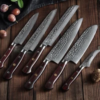 

6 pcs high-end Japanese damascus steel kitchen knife set