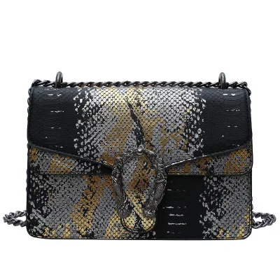 

2020 Fashion Design Women Messenger Bag Ladies Snake Skin Handbags, Picture color