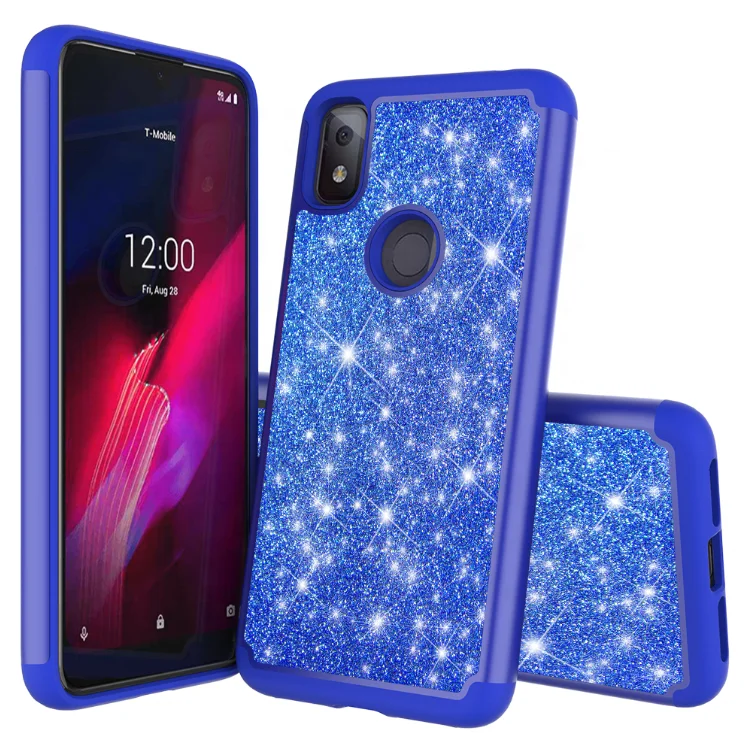 

Free Shipping Glitter Shining Sparkle TPU PC Bumper Phone Case for T-Mobile Revvl 4+/4/5G, Multi colors