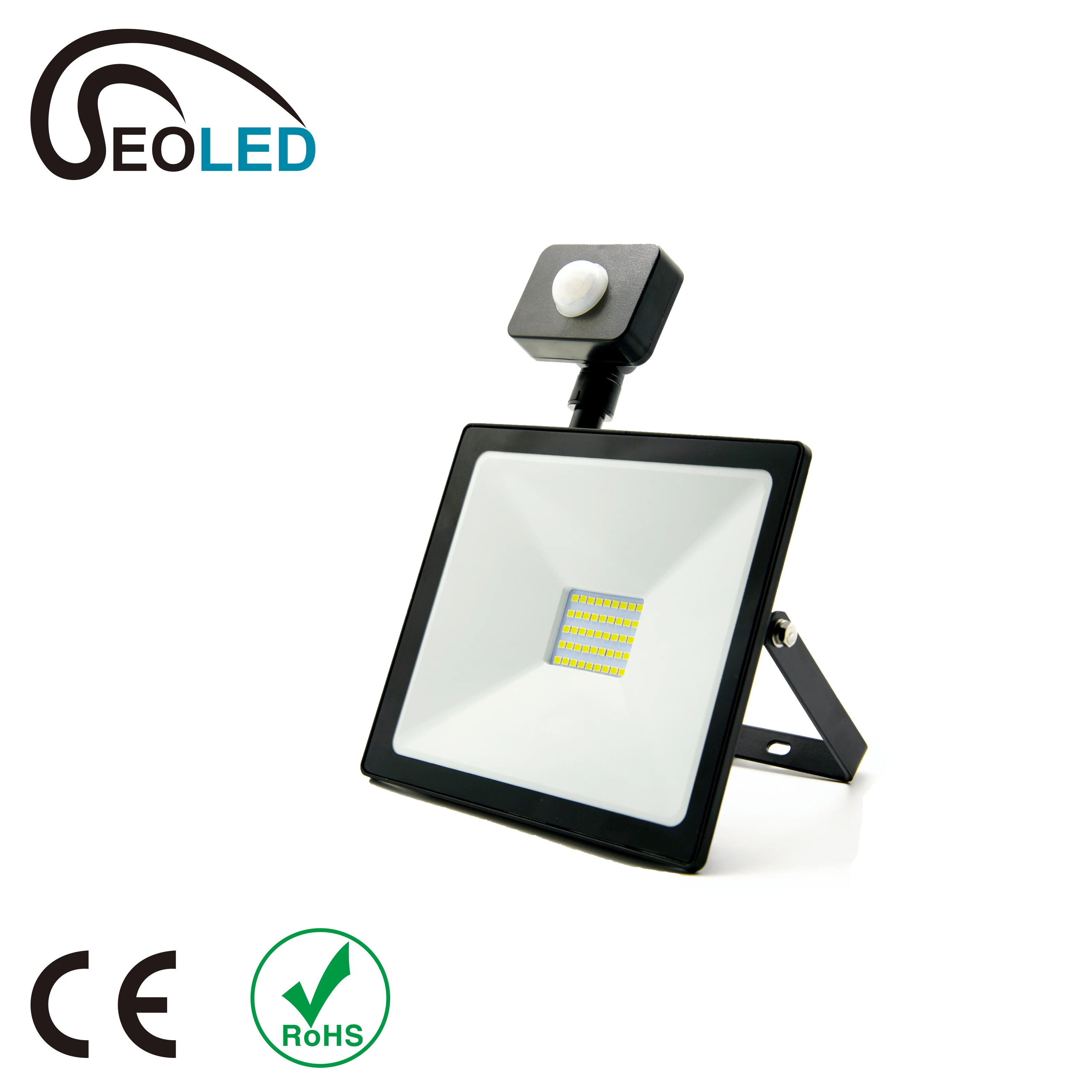 Ce Rohs Emc Led Flood Light With Pir Sensor 10w 20w 30w 50w 100w 150w 200w Security Waterproof