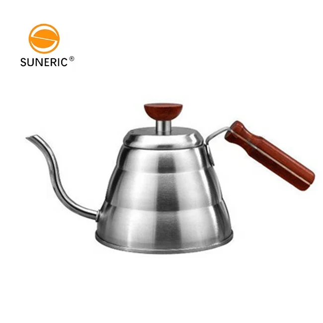 

Hot Sale Goose Neck Spout Teapot Pour Over Stainless Steel Gooseneck Hand Coffee Drip Kettle, Silver