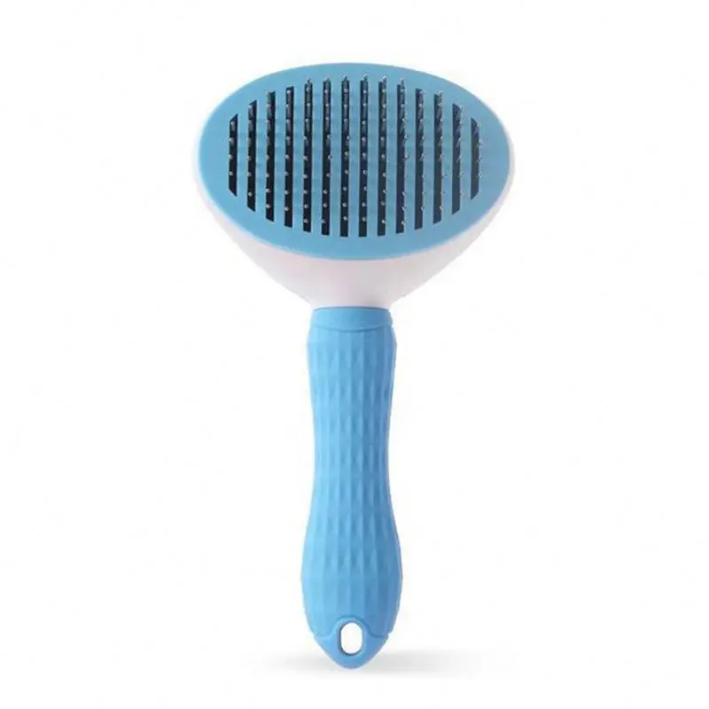 

Hot Selling Pet Hair Remover Dog Cat Massage Comb Self- Cleaning Dematting Comb For Pet, Customized color