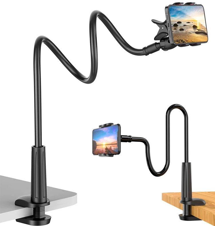 

Adjustable flexible long arm mobile phone holder bed gooseneck mount tablet holder flexible desk lazy neck phone holder