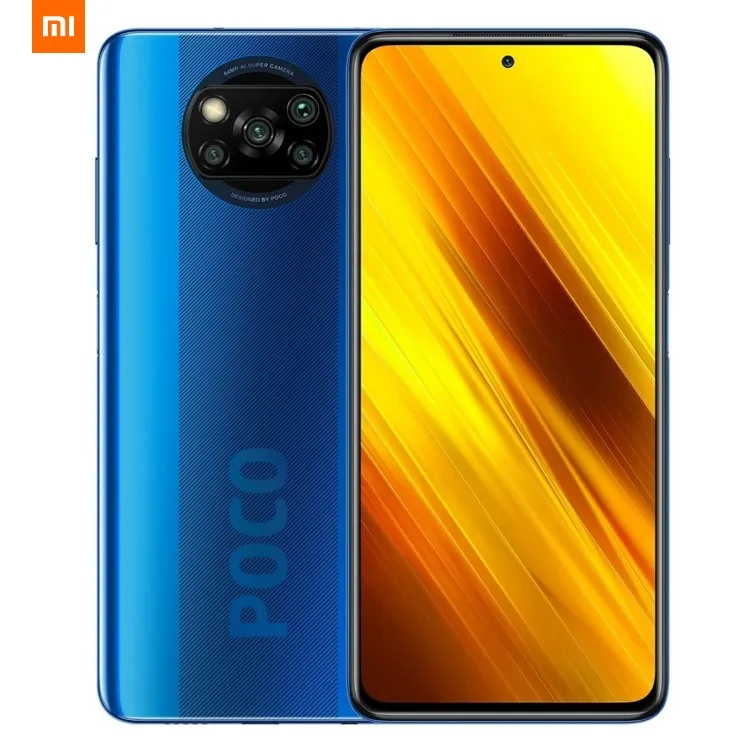 

Top Quality Xiaomi POCO X3 Camera 64MP 6GB 128GB 6.67 inch Battery 5160mAh Network 4G MIUI 12 Android 10 Nfc Cell Phone, Blue