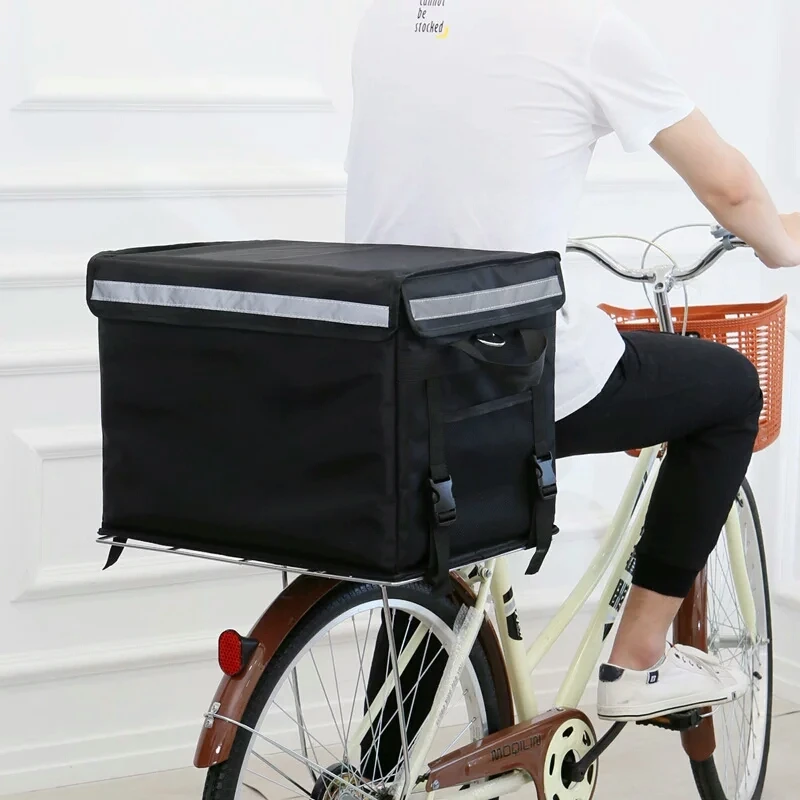 
62L Heat preservation large capacity food Delivery bike bag waterproof bicycle bags 