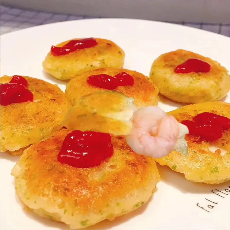 
2020 new chinese instant food Cooked Shrimp cake with a sedge and codfish 