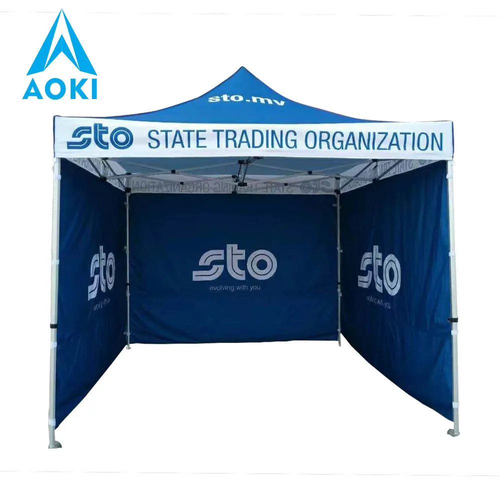 Custom Design Folding Tents 40*40mm hexagon frame hot sale 10X10 Pop Up Canopy Tent Market advertising outdoor Gazebo