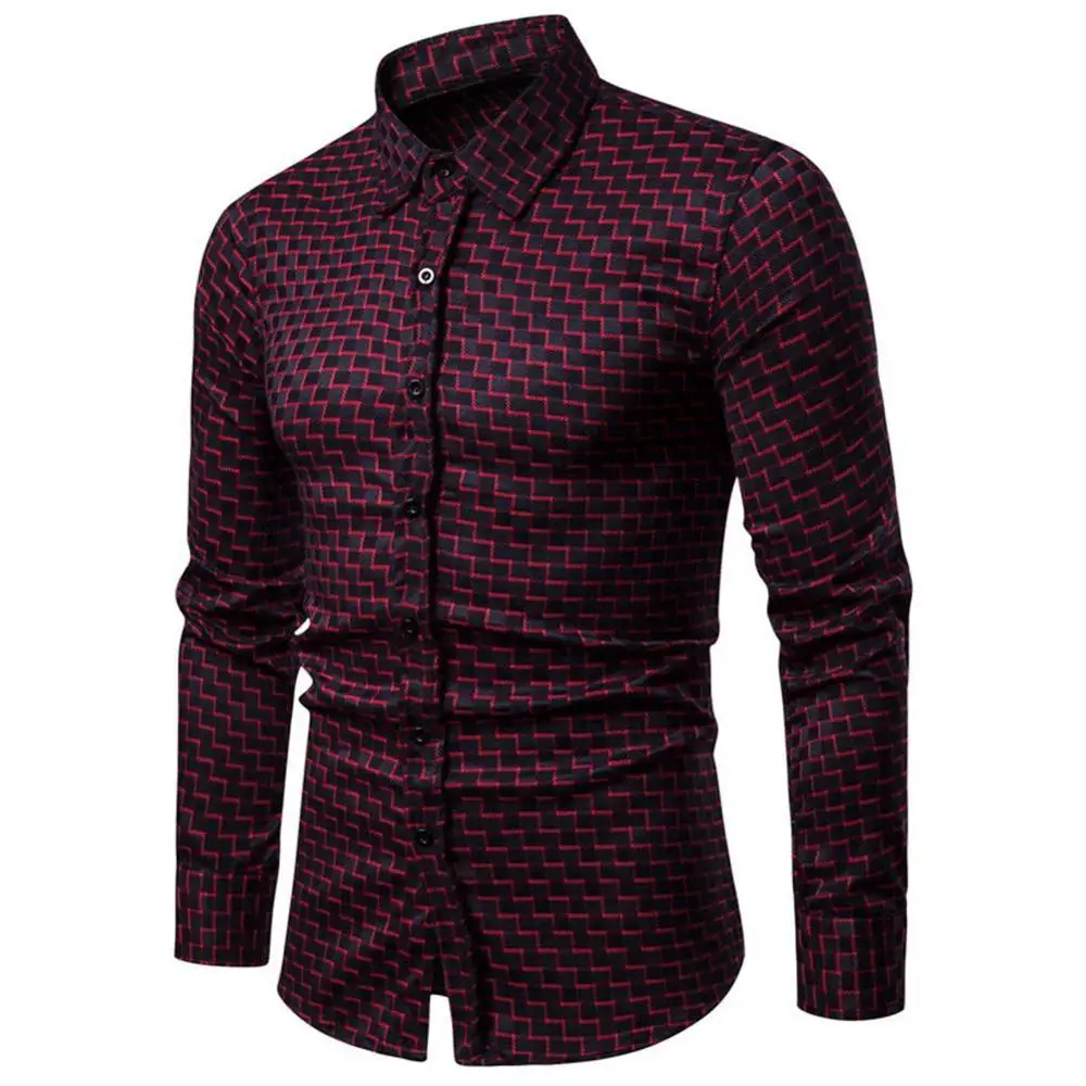 

New Check Shirts For Men Shirts For Men Casual Shirts For Men Long Sleeve, Black,red