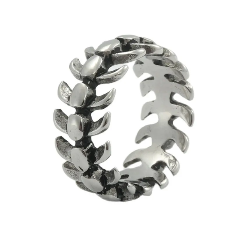 

Titanium Steel Centipede Skeleton Ring Retro Tide Unisex Personality Simple Punk Animal Centipede Ring, Picture