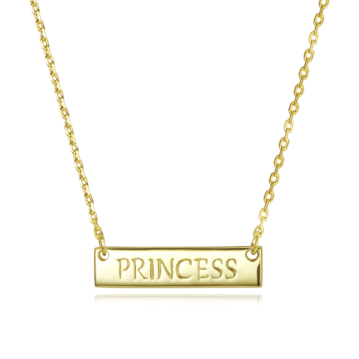 

SCN465 New Trendy Gold Plated 925 Sterling Silver Princess Jewelry Necklace Women