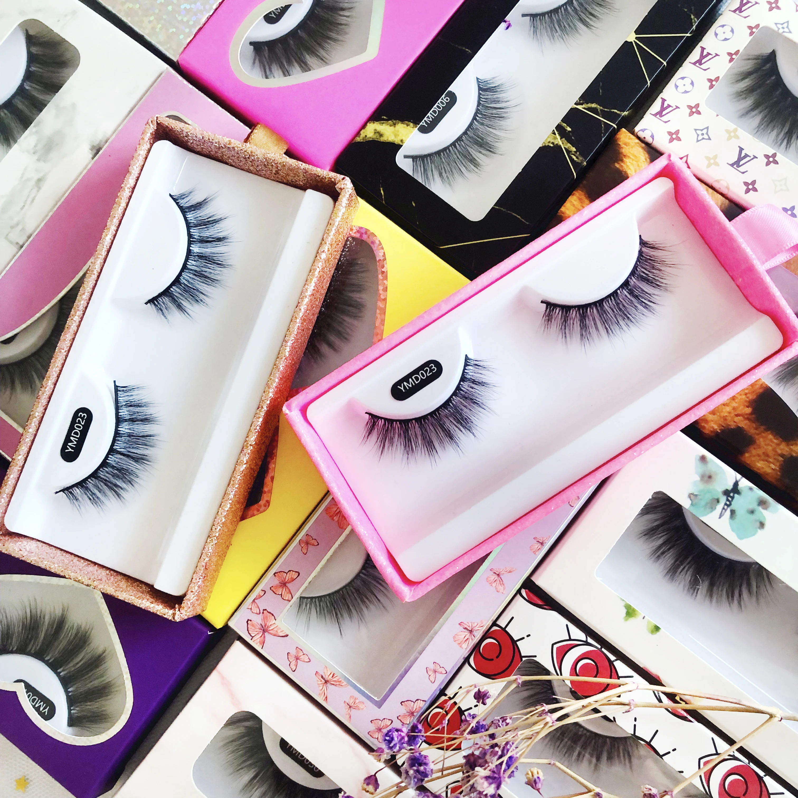 

Wholesale Natural Volume Eye Lashes Manufacturer Russian Double 3d Silk Faux Mink Fake Premium Synthetic False Eyelashes