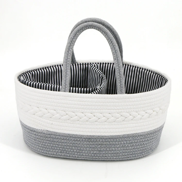 

Modern latest style fashion Mummy Bag baby Diaper Basket Grey Durable Washable Shoulder Tote bag, Customized colors