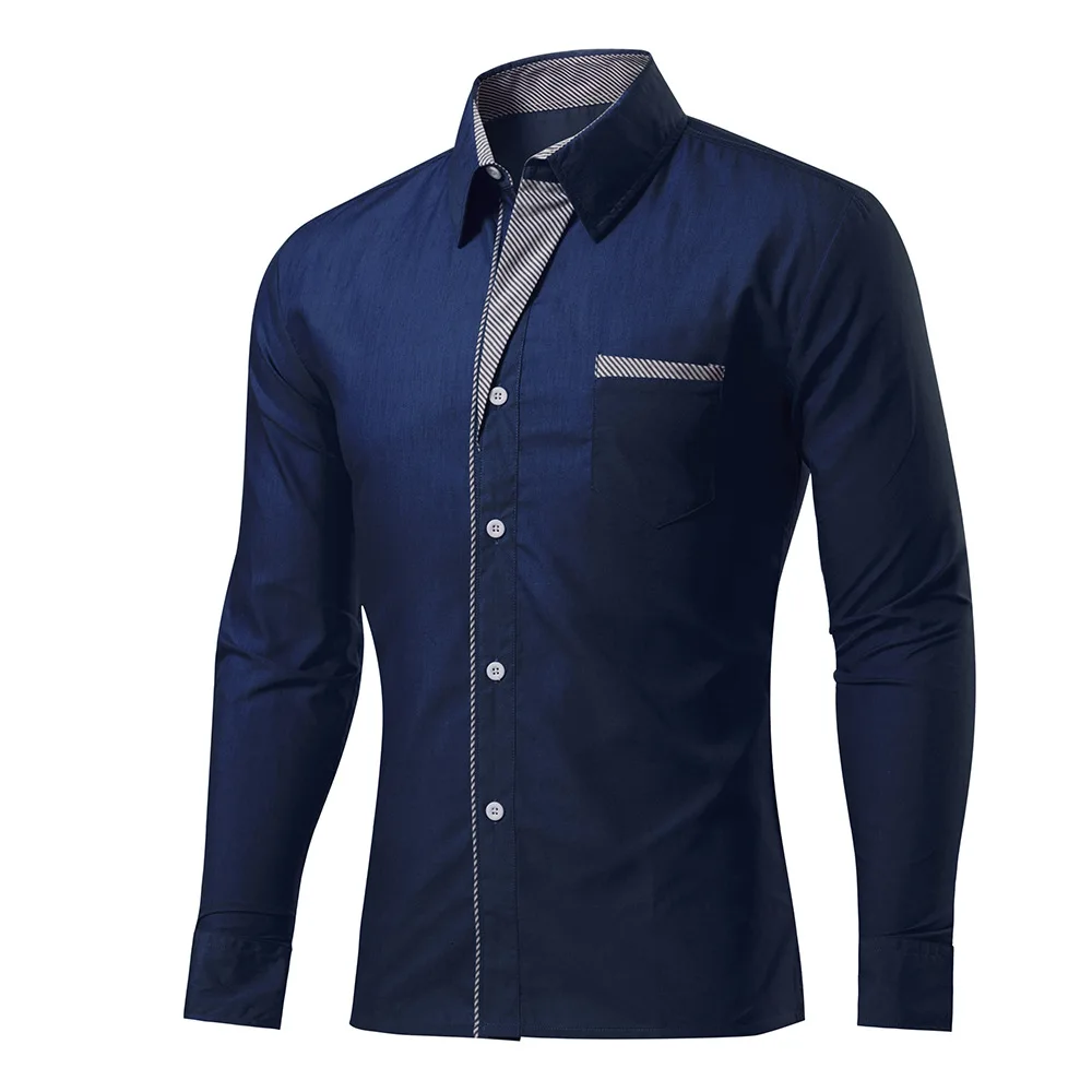 

Solid color multi-color t shirt men slim fit mens long sleve shirts men's shirts