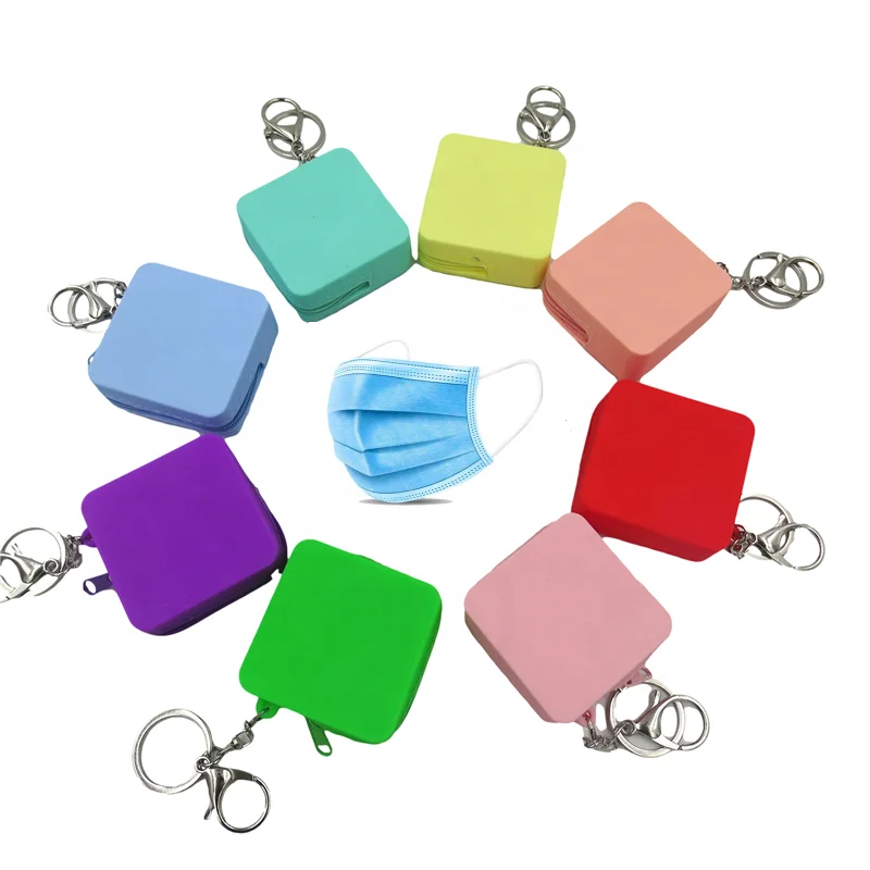

silicone Storage Case for Face Cover Portable Storage Box Dustproof Organizer Reusable Keeper Box kids purse