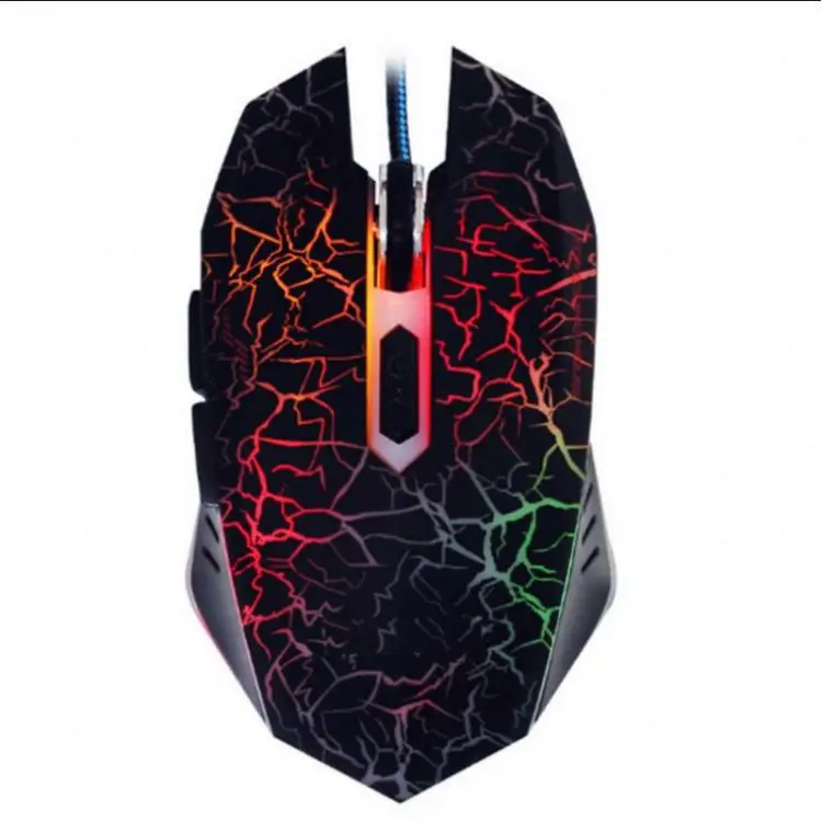 

New Fashion Cheap Mechanical Custom USB LED Backlight Silent Wired Gamer Mouse, Black