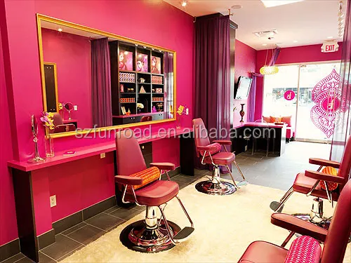 Rose Red Color Decoration Style Custom Hair Styling Station Beauty Hair  Salon Store Interior Design For Mall - Buy Beauty Salon Store Design,Hair  Salon Store Interior Design,Custom Hair Styling Station Product on
