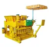 The operator moves with the randomizer HFB560 fly ash hollow brick making machine with sun visor