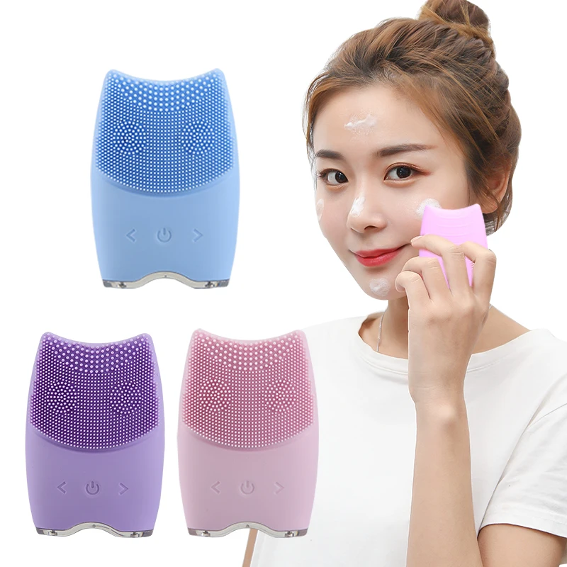 

Hot Selling Beauty face cleane brush silicone face brush face cleansing brush, Pink. purple. blue