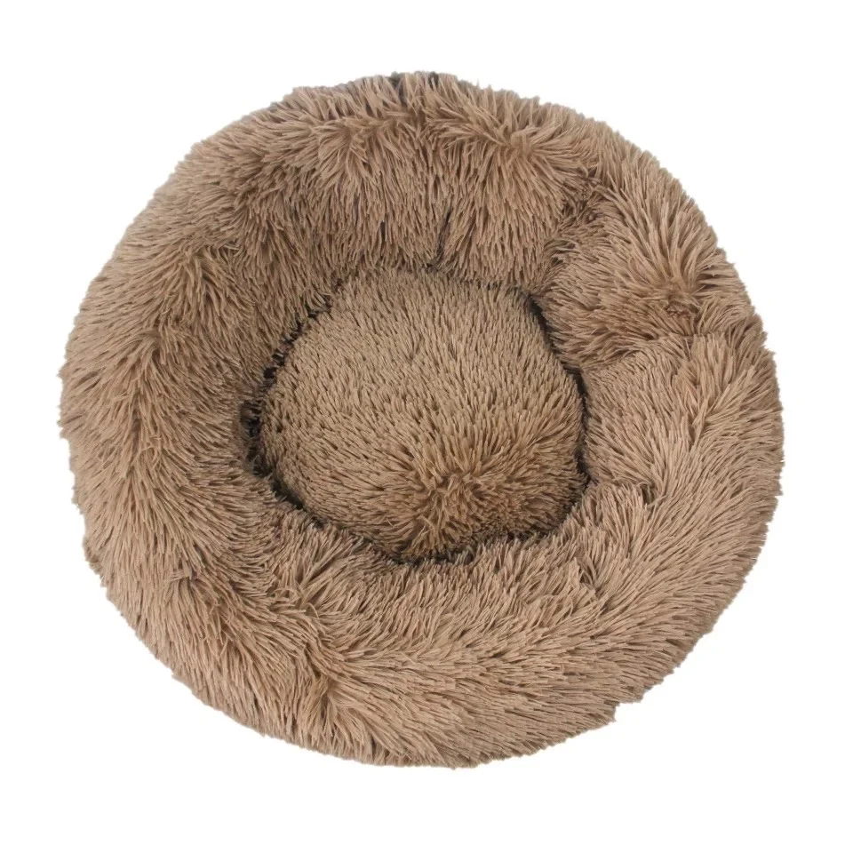 

Wholesale Warm Cover Removable Calming Pet Large Dog Bed Luxury Donut Plush Washable Dog Bed Suppliers Waterproof with Zipper, 19 colors