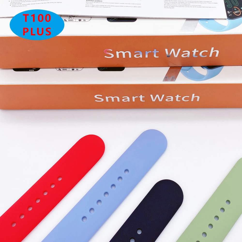 

Wholesale Latest Smartwatch T100 Plus 1.69 inch Screen IP67 Waterproof Functional Knob Watch 7 T100 Plus Serie 7 Smart Watch
