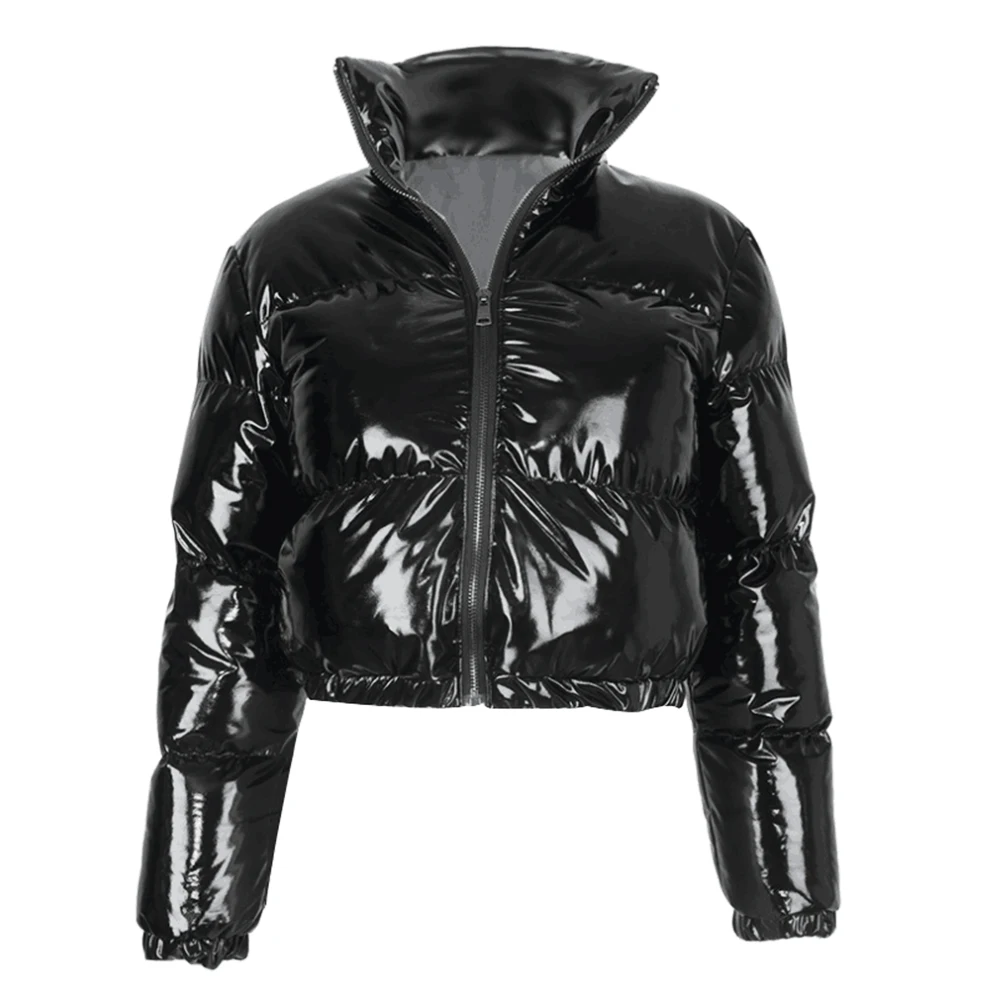 Ruiyi 2020 New Arrival Shiny Vinyl Cotton Down Coat Cropped Puffer ...