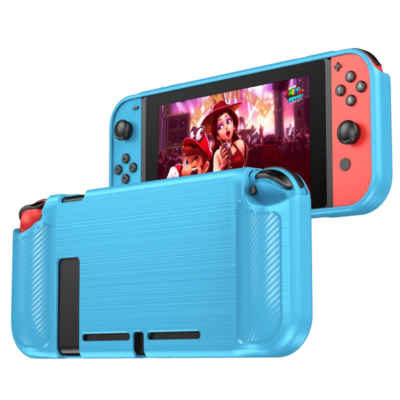 

2020 High Quality Anti-scratch Carbon Fiber TPU Cover Protective Case for Nintendo Switch