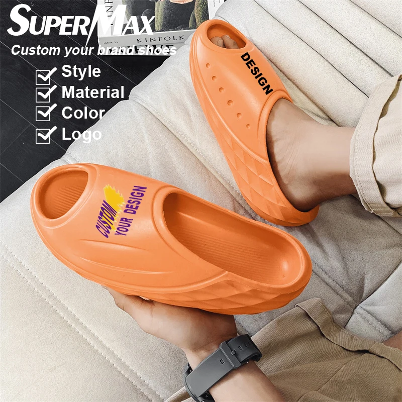 

New Original Men Women Slippers Custom Solid Slipper Man Beach Shoes EVA Slides Men's Casual Shoes Unisex Home Slippers