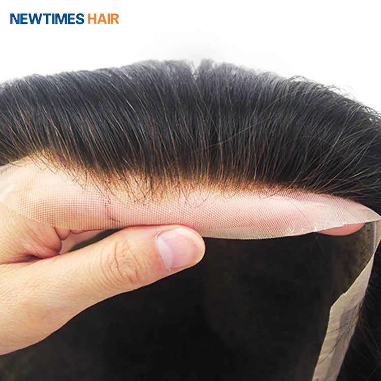 

ICON stock natural hairline super fine mono lace men human hair toupee systems