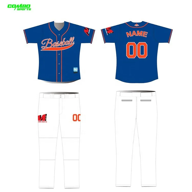 

High quality cheap price custom logos digital printing softball jersey & pants