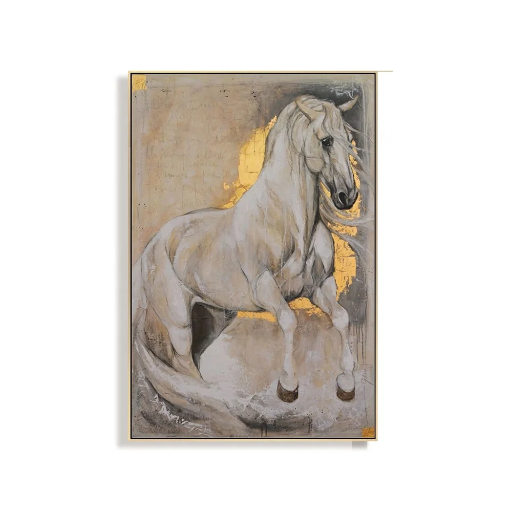 

Abstract Horse Oil Paintings on Canvas Large Size Animals Wall Art for Living Room Decor