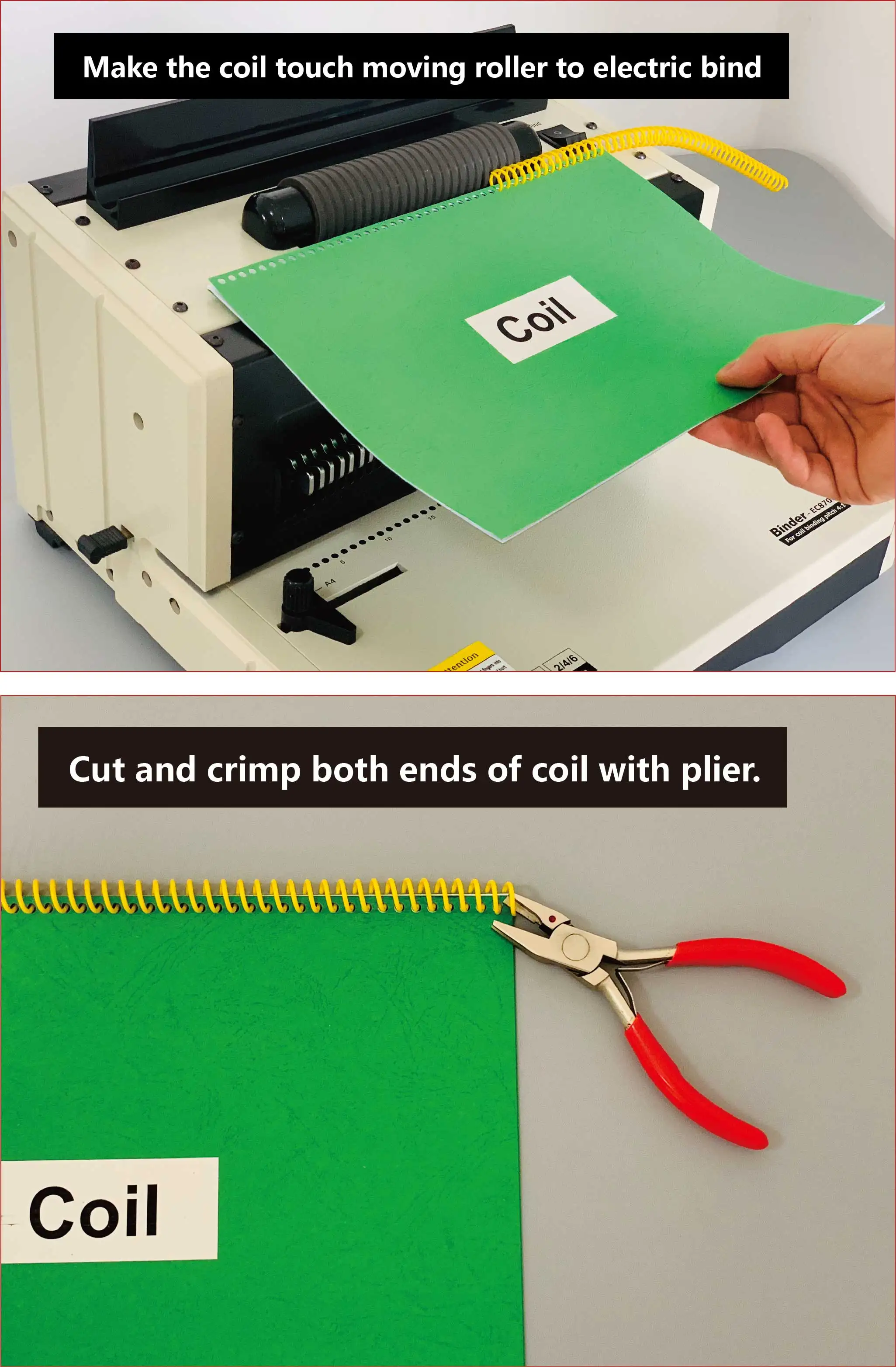 TONGRO MC-8706  A3  coil binding machine Plastic spiral coil book binding machine 46 holes coil binder metal spiral wire bind