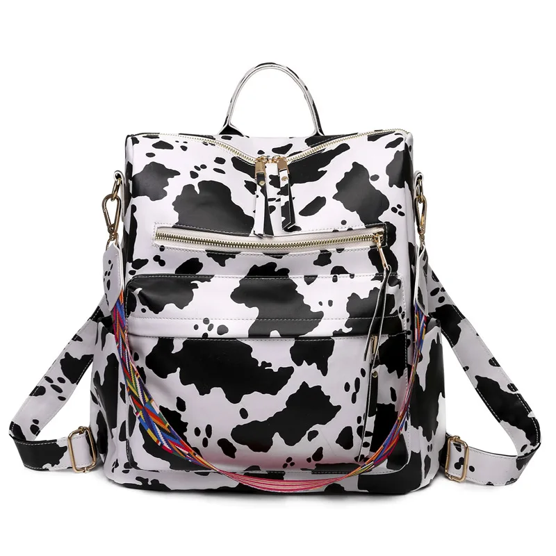 

Fashion Women's Leather Backpack Large Capacity School Bags for Teenage Girls Bagpack Female Backpack Lady Mochila, Colorful